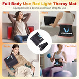 VITALCROSS Large Red Light Therapy Pad for Body 24"x12", 660nm & 850nm Near Infrared Light Therapy Belt 35w with 10-90min Timer Setting for Back, Waist, Shoulder & Joints Alleviate Discomfort