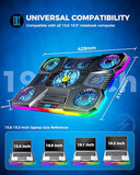 Laptop Cooling Pad, RGB Lights Laptop Cooler 9 Fans for 15.6-19.3 Inch Laptops
