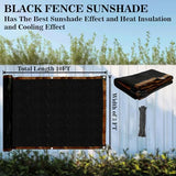 Fence Privacy Screen - RAINFLOW 3'X10' Black Privacy Fence Screen Outdoor Shade Balcony Decor Plastic