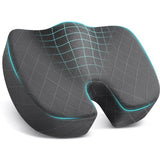 TushGuard Seat Cushion - Memory Foam Cushion for Office Chair, Car Seat, Airplane, Bleacher - Sciatica & Hip & Coccyx Pain Relief Desk Chair