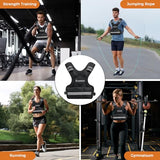 Koemier Adjustable Weighted Vest for Men and Women,11-20lb Vest with 6 Ironsand Weights,with Reflective Stripe,for Strength Training, Running, Fitness, Walking