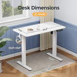 Small Standing Desk, 35" ×20" Electric White Standing Desk