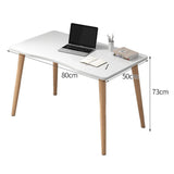 Stylish Modern Wooden Desk Solid Wood Legs 80x50x73CM Work & Study Table for Home Office Writing Gaming Durable & Elegant Design for Productivity