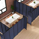 Versare Polycarbonate StraightWall Sliding Portable Partition - Dark Gray