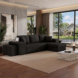 Eafurn 104.5" Reversible Sleeper Sectional Sofa Bed