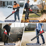 Leaf Blower for Milwaukee 18V Battery, 450CFM Electric Leaf Blower with 130MPH, Yard (Battery Not Included) (Red)