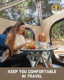 FanttikOutdoor Zeta C6 Pro Camping Tent 6 Person Instant Cabin Tent Setup in 60 Seconds with Rainfly & Windproof Portable with Carry Bag for Family Camping & Hiking, Khaki