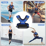 ZZR SEVEN Weighted Vest for Women and Men, 4-10lbs/11-20lbs Adjustable Weighted Vest with 6 Iron Sand Weights, Running Vest for Strength Training, Workout, Running, Fitness, Weight Loss (Blue, 4-10lb)
