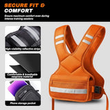 PJ PINJIAN Adjustable Weighted Vest for Men and Women,4-10lb Variable Body Weight Vest for Home Workouts, Running, Rucking, HIIT & Strength Training, Removable Ironsand Weights, Reflective & Pockets