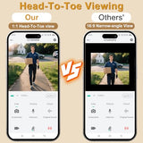 Two-Way Talk, Smart Home Video Doorbell with Chime,Battery Powered,Motion Detection & Alerts,Works with Alexa & Google