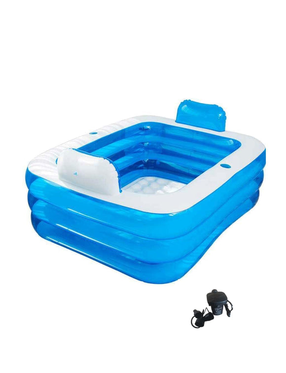 Bathtub with Electric Air Pump and Bath Pillow Bidesen