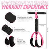 Upgraded Durable Pedal Resistance Band with Handle, Thickened Latex Tubes and Soft Foam Fabric Foot Pedal, Sit Up Exercise Equipment