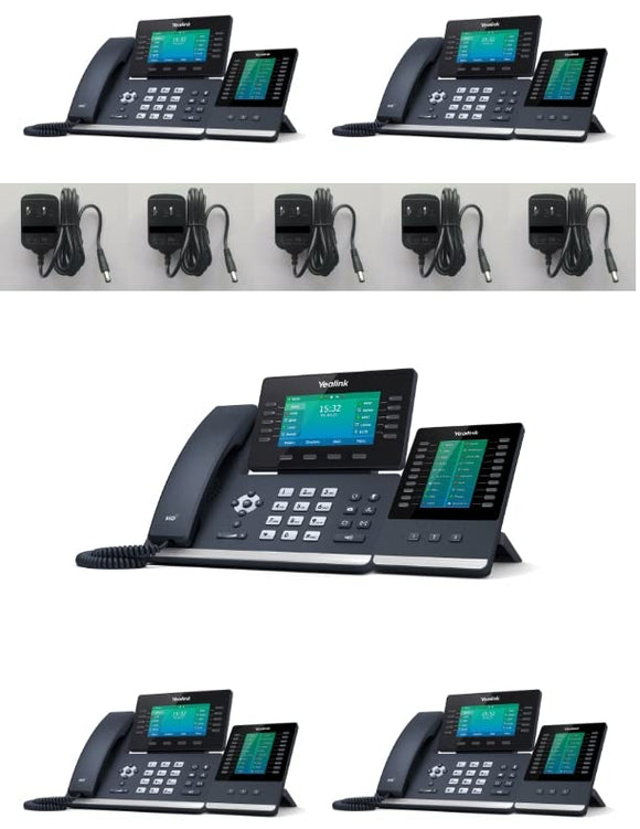 IP Phone with EXP50 Expansion Module [5 Pack] - Power Adapters Included IP Phone Market