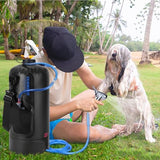 Teamaze Portable Shower,12L/3.2 Gal Solar Camping Shower Bag with Auto Pressure Pump,Portable Outdoor Shower for Camping,Beach,Hiking,RV,Pet Bath