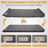Self Inflating Sleeping Pad with Electric Pump, 3.14" Ultra-Thick Memory Foam Camping Mattress Pad with Pillow Fast Inflating in 30s,9.5 R-Value Insulated Camping Pad for Camping Car Travel, LightGrey
