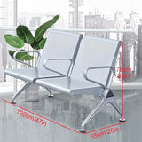 2-Seat Waiting Room Bench Set, PU Leather Waiting Room Chair