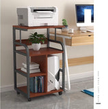 PXIWDAN Printer Stand Floor Printer Stand with Wheels Metal Frame Fax Machine Shelf Scanner Copier Bracket for Office for Office(D)