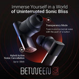 Status Between 3ANC Onyx True Active Noise Cancelling Wireless Earbuds - Black iPhone & Android ANC in Ear Buds