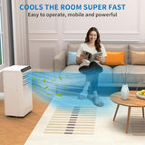 GlowSol 8,000 BTU 3-in-1 Portable Air Conditioner: Cools, Fan & Dehumidifies Up to 350 Sq.Ft - Remote, 24H Timer for Home/Office
