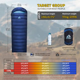 BUERTS Lightweight Sleeping Bag for Adults.21 to -4°F.Weighs only 3.8lb. Down Sleeping Bag for Hiking, Camping, Mountaineering, Adventure and Backpacking.