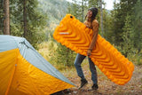 KLYMIT Insulated Static V2 Inflatable Sleeping Pad | Upgraded Comfort | Portable, Ultralight, Easy to Inflate, Foldable Air Bed for Camping, Backpacking & Hiking — Saffron