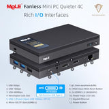 MeLE Quieter4C N150 Fanless Mini PC with Win-11-Pro 16GB RAM DDR4 512GB SSD