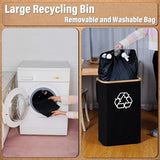 efluky Recycling Bin for Kitchen 26 Gallon, 100L Recycle Bin with 2 Removeable and Reusable Inner Bag