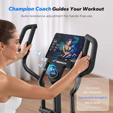MERACH Elliptical Machine, Elliptical Exercise Machine with 19 in Stride, Hyper-Quiet Magnetic Drive System, Elliptical Trainer with 16 Resistance Levels, 400LBS Loading Capacity