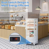Commercial Countertop Pastry Display Refrigerator, 3.5 Cu.Ft Cake Display Case with LED Lighting