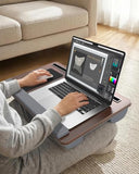 Potuopy Lap Desk - Up to 17” Laptop with Wrist Rest, Portable Handle, 2 Self