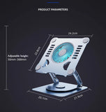 DTTLYQF Aluminum Alloy Stand with Cooling Fan for Laptop Inch Compatible with All Laptops