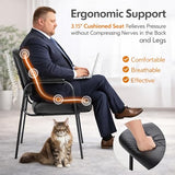 Office Reception Guest Chair Set of 6, Waiting Room Chair, Desk Chair No Wheels