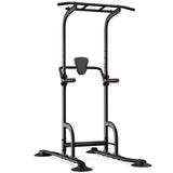 BangTong&Li Power Tower, Pull Up Bar Dip Station/Stand for Home Gym Strength Training Workout Equipment (Black-02)