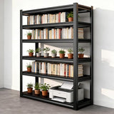6-Tier Bookcase, Metal Bookshelf & Large Printer Stand,40" W x 82" H Industrial Tall Book Shelf Printer Table for Office