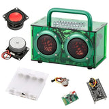 DIY Bluetooth Speaker Kit with LED Light, Green Transparent Acrylic