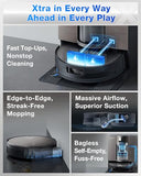 ECOVACS DEEBOT X11 OmniCyclone Robot Vacuum and Mop, PowerBoost Charging, OZMO Roller 2.0 Self-Washing, 19,500Pa Suction, Bagless Station, AIVI 3D Navigation, Hardwood/Carpet/Tile