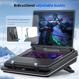 Sealed Foam for Rapid Cooling Gaming Laptop,14.1-19.3 inch Laptop Cooler with Adjustable Brackets,Dust Filter,Touch Start