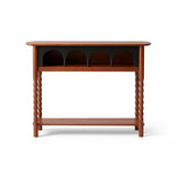 NKGIAG 100% Solid Wood Console Table for Entryway with 3-Tier Storage