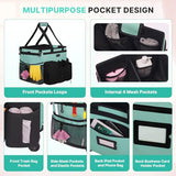 Large Rolling Cleaning Caddy Bag with Detachable Trolley, Waterproof Cleaning Caddy on Wheels for Housekeepers