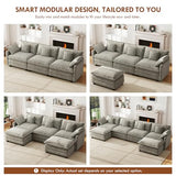 WorthFurni 146" Oversized Modular Sectional Sofa, U Shaped Cloud Couch Set