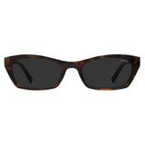 SOJOS Trendy Cat Eye Polarized Sunglasses for Women Men, Retro 90s Y2K Small Thin Rectangle Sunnies SJ2670, Dark Tortoise/Grey