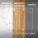 Office Chair Mat for Carpet or Hardwood Floor 42" x 42" Clear Chair Mats for a Smooth Glide and Easy Roll On/Off