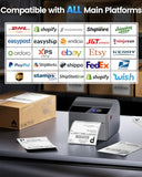 2026 Upgraded Thermal Label Printer with Built-in Paper Bin, Thermal Printers for Small Business & Shipping Packages, Compatible with Amazon
