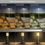 Clemas Telescopic Camping Lights Rechargeable 14000 mAh Led Multifunction Magnetic Lanterns Job Site Lighting Cordless Dimmable Camping Tent Lamp Portable Power Supply 6000LM IPX5 Waterproof