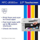 Brother INKvestment 6560 Wireless Color Inkjet All-in-One Printer with 11”x17” Capabilities and 2.7”