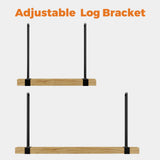 DOEWORKS Heavy Duty Firewood Racks Adjustable Length Log Bracket Rack Holder