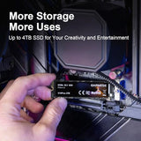GARMESE 2TB NVMe SSD PCIe 4.0 M.2 2280 Internal Solid State Drive, Up to 7450MB/s, High-Speed Gen4 NVMe SSD for Gaming PC, Laptop Upgrade, Windows 11 Boot Drive, Video Editing & Content Creation