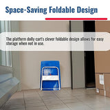 Foldable Platform Truck Dolly with Swivel Wheels, Heavy Duty Moving Platform Hand Truck