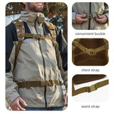 aiGear 50L Military Tactical Backpack 3 Days Assault Pack Large Day Backpack for Men Molle Army Bug Out Bag Waterproof Heavy Duty Hiking Trekking Rucksack - Khaki Camo