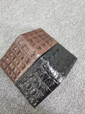 Business Men's Wallets Crocodile Genuine Leather Short Wallet Luxury Card Holder Purse(D)